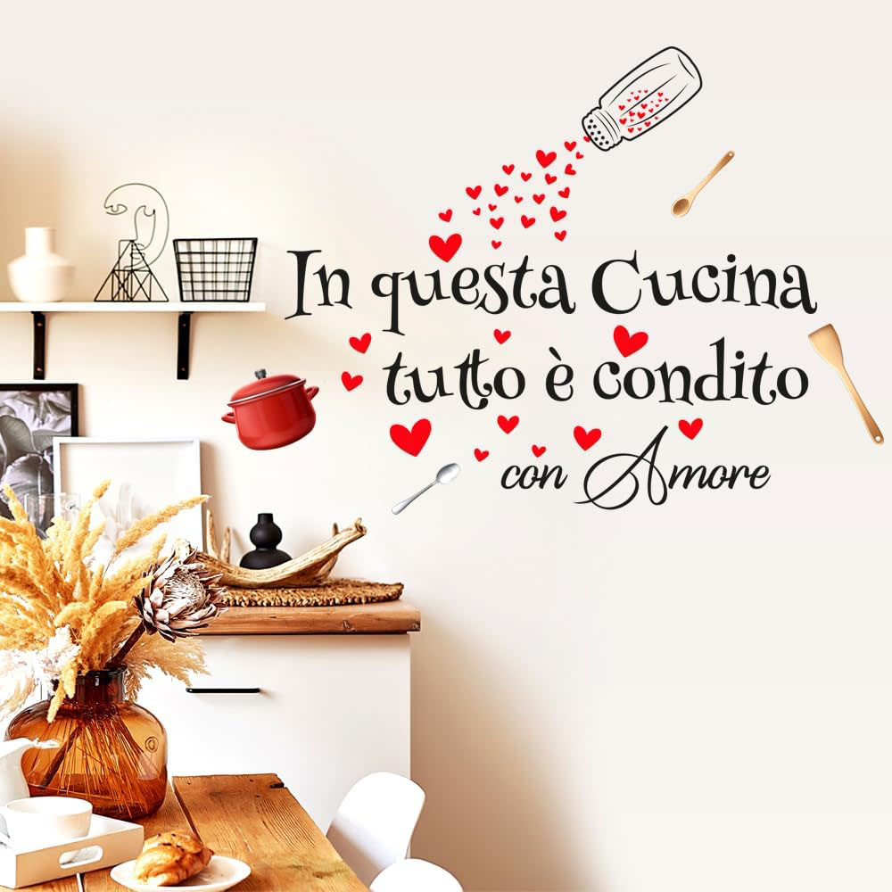 Commercial Kitchen Tiles - Italiano en esta cocina todo amor