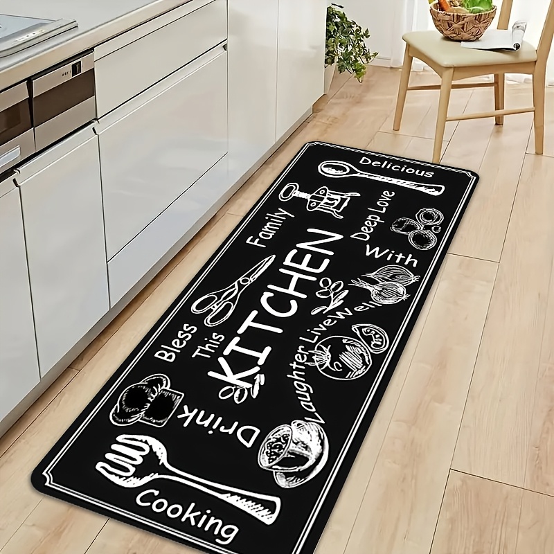 Commercial Kitchen Zones - Alfombra de Cocina Antideslizante con Diseño