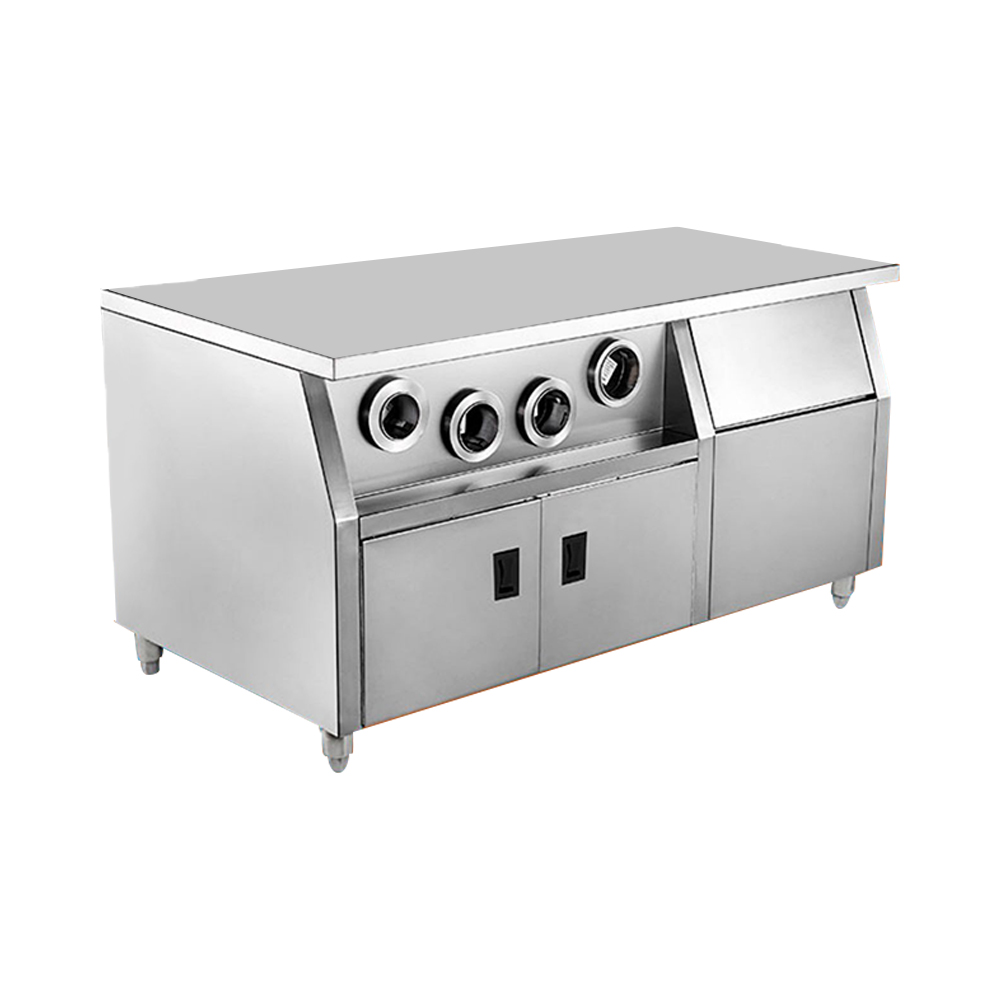 Commercial Kitchen On Wheels - Dispensador de tazas de isla central