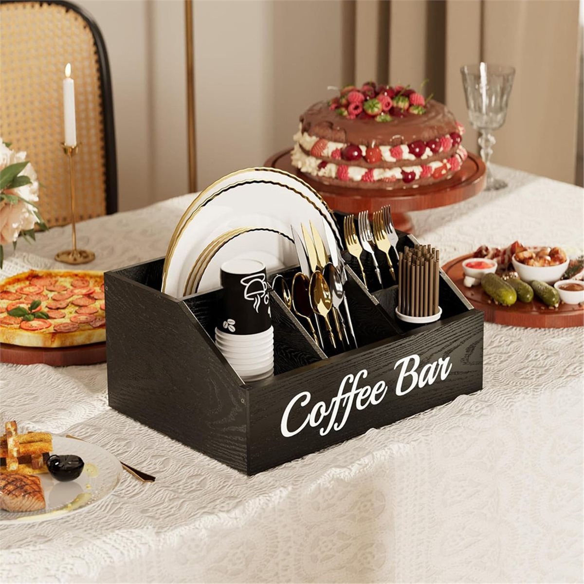 Commercial Kitchen Manufacturers - Organizador de Estación de Café PHONE&GEAR