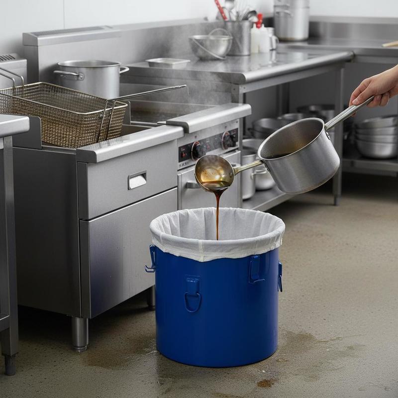 Contenedor de Desechos de Acei - Commercial Kitchen Oil Disposal reseña y precio