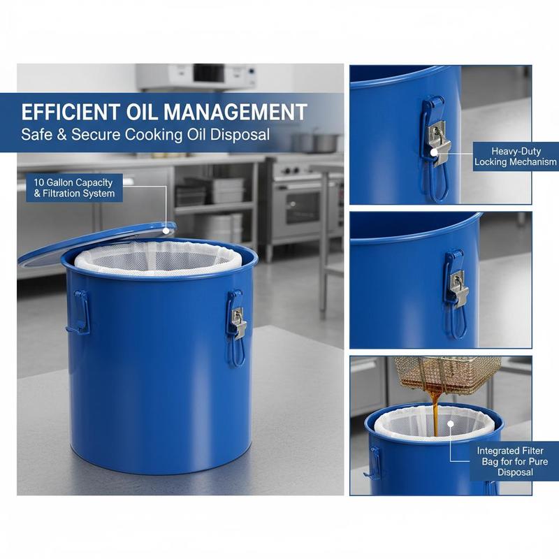 Contenedor de Desechos de Acei - Commercial Kitchen Oil Disposal reseña y precio