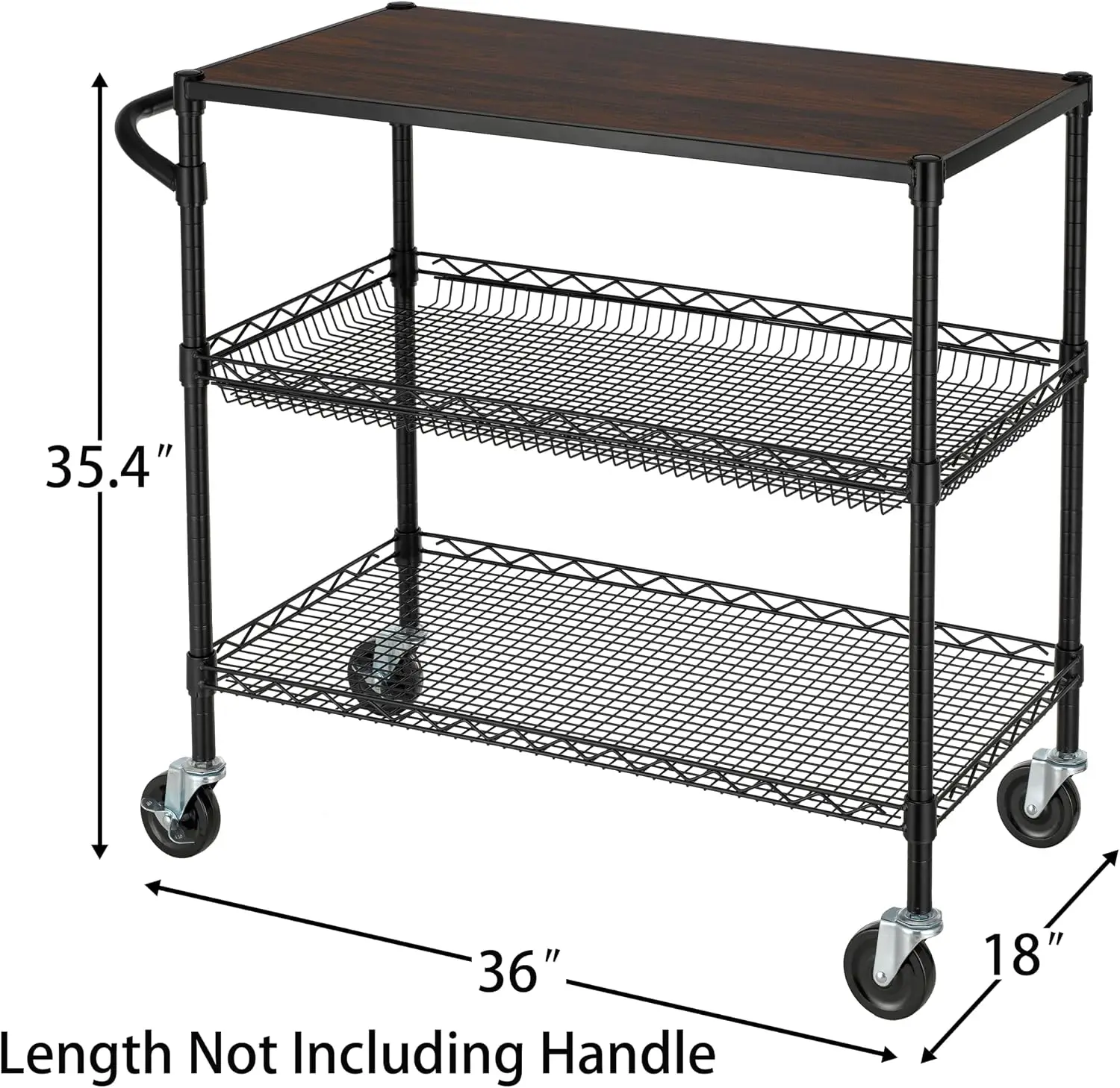 Carro utilitario de 3 niveles  - Commercial Kitchen On Wheels reseña y precio