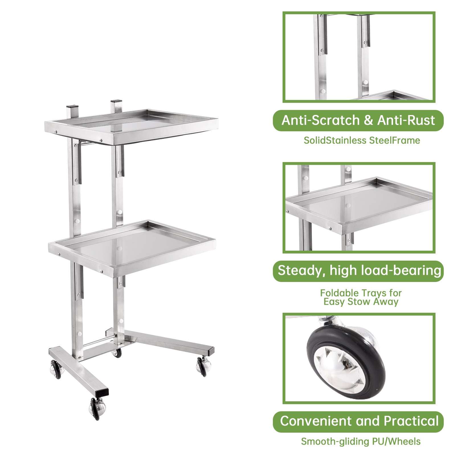 Carrito Rodante Plateado para  - Commercial Kitchen On Wheels reseña y precio