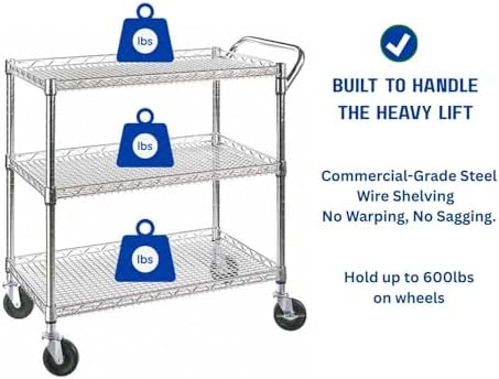 Carrito de Cocina Rodante de 3 - Commercial Kitchen On Wheels reseña y precio