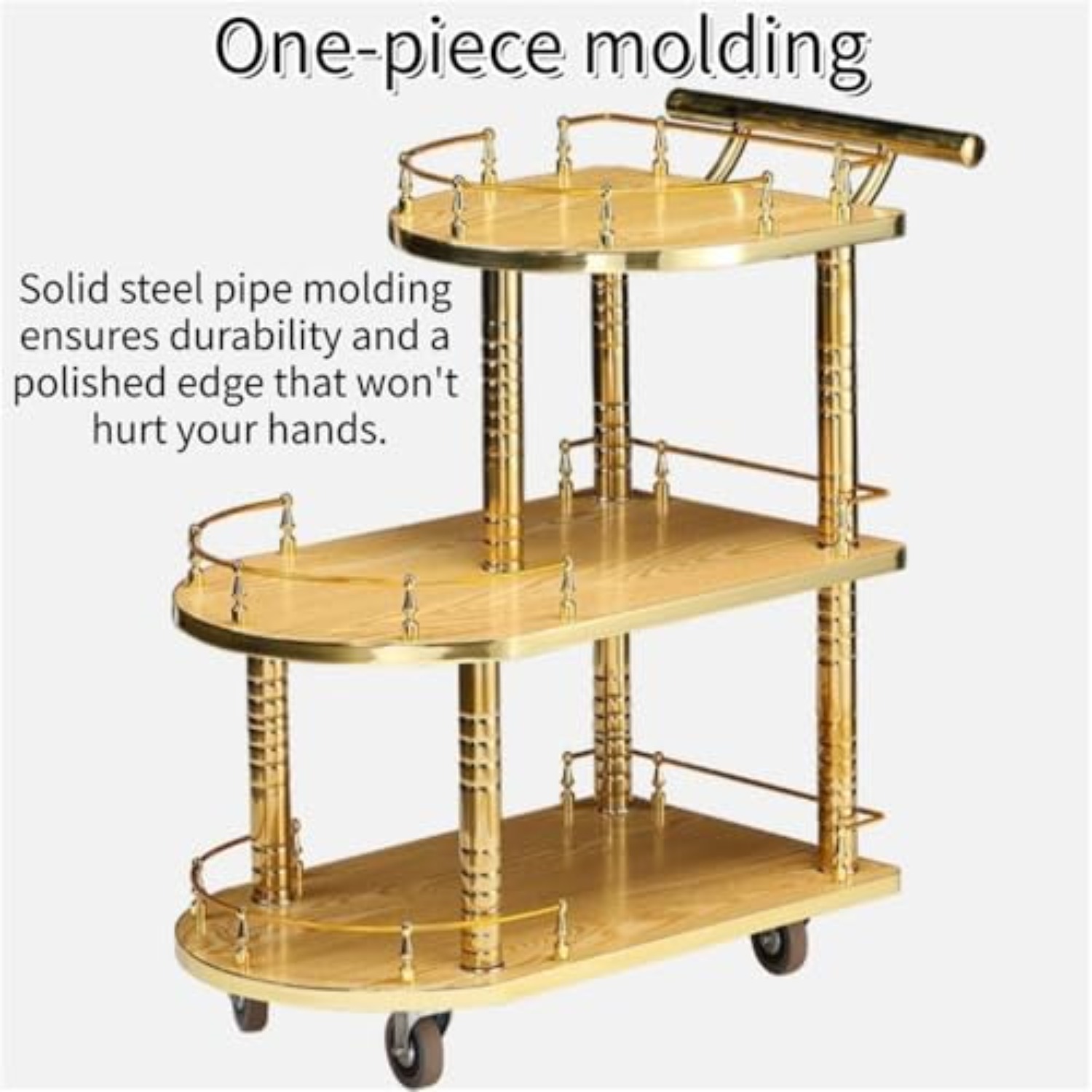 Carrito de Bar de 3 Niveles, C - Commercial Kitchen On Wheels reseña y precio