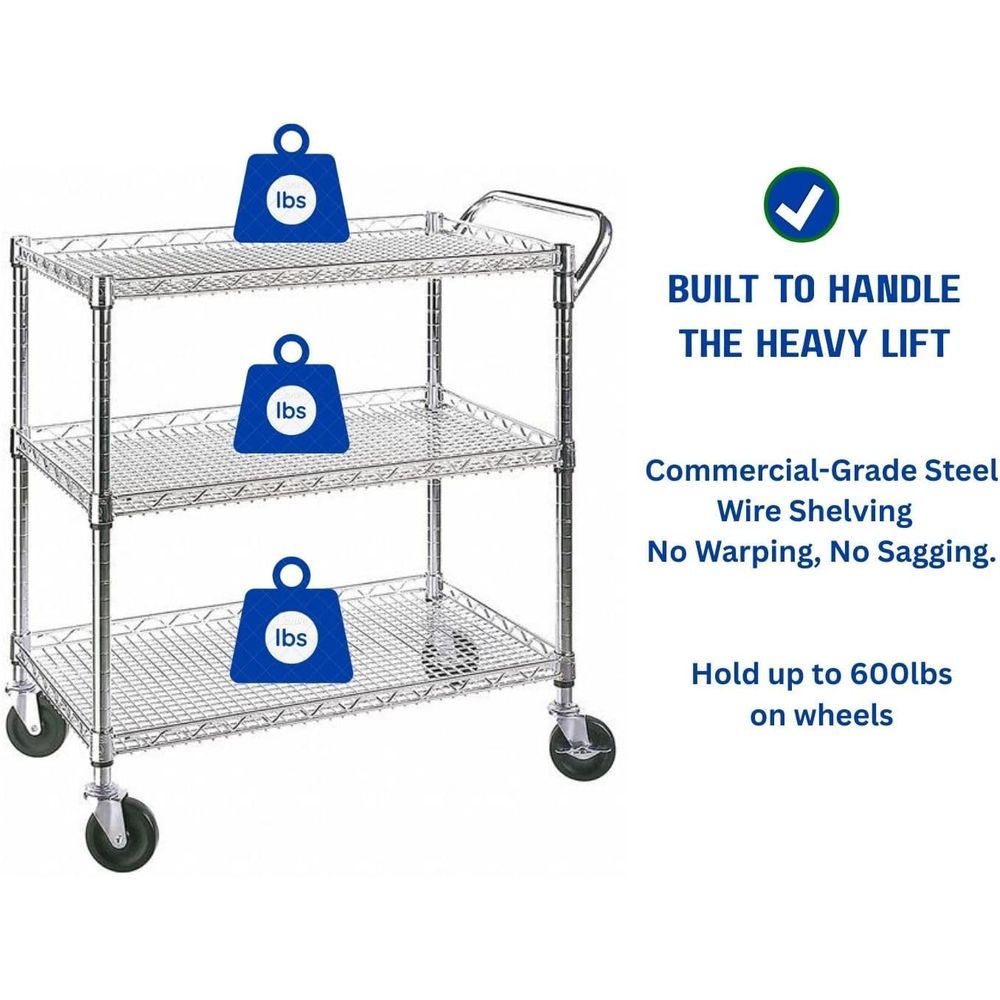 Carrito de Cocina Rodante de 3 - Commercial Kitchen On Wheels reseña y precio