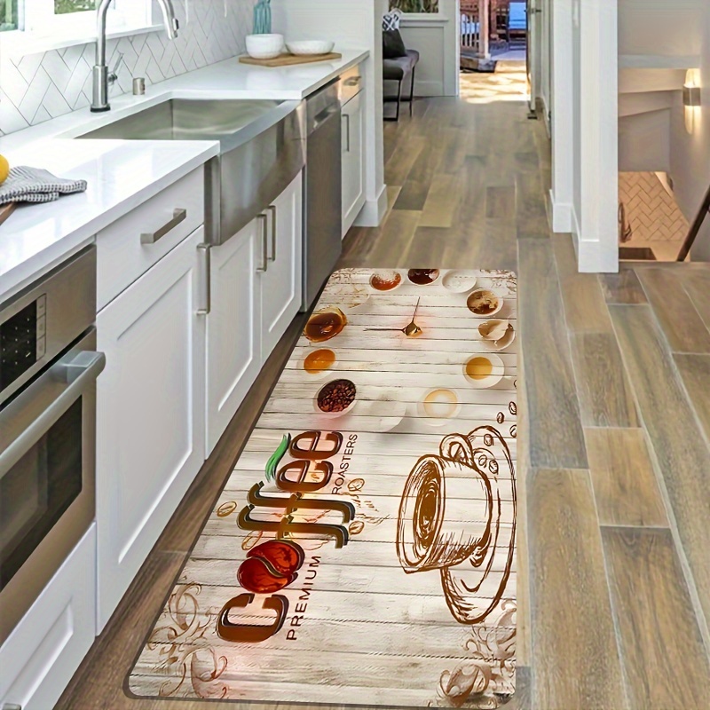 Alfombra de madera rústica con - Commercial Kitchen Zones reseña y precio